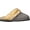 Gray, variant on Women's Buffy Slipper Shoe Clog Leather Upper Fleece Lined (Tan, 6)