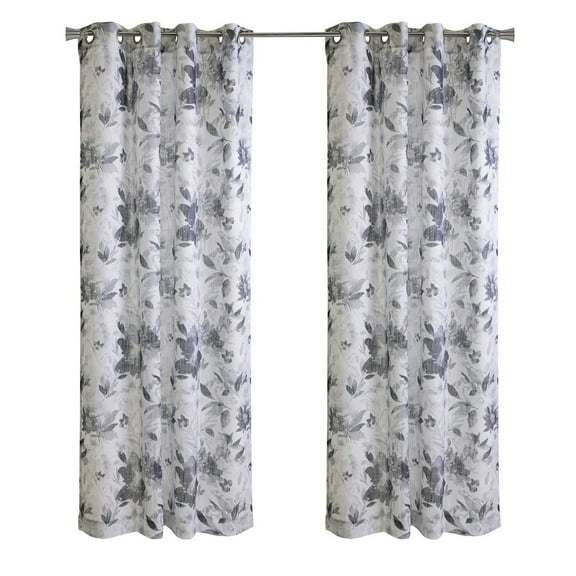 Habitat Nora Sheer Grommet Curtain Panel 52 x 84 in Steel Blue