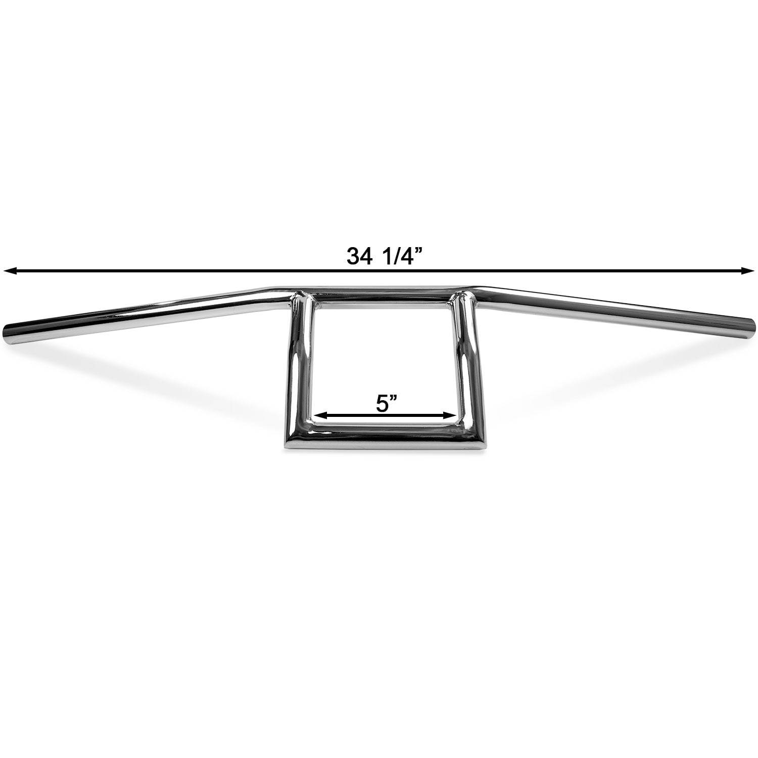 Krator Motorcycle Handlebar 1" Chrome Box Window Attack Style Compatible with Honda CB 250 450 650 700 750 Nighthawk