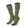 thumbnail image 2 of Fotbe Green Skulls print Women's Men's Novelty Crew Socks Cotton Socks Knee High Socks for Walking,Running,Nurses,Pregnancy, 2 of 9