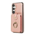 thumbnail image 3 of for Samsung Galaxy S23 FE Wallet Case with Card Holder, PU Leather Case with Ring Holder Kickstand, Snap Button Card Slots Case for Women Men for S23 FE with Crossbody Strap - Rosegold, 3 of 8