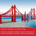 thumbnail image 3 of BRIO World Pont Double Suspension - Pont de Voie Ferrée en Bois le Plus Long Certifié FSC - Compatible avec Tous les Ensembles Ferroviaires BRIO - Ensemble de 5 Pcs de 2 Ponts &, 3 of 8