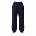 thumbnail image 6 of Women's Jogger Pants, Elastic Waist Solid Casual Pants with Side Pockets, Running Fitness Workout Wear, Womens Joggers | VerBelle,Black L, 6 of 8