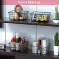 thumbnail image 4 of Wire Storage Baskets,Small Wire Baskets for Organizing Household Pantry Baskets Pantry Baskets For Storage Metal Baskets,Wire Baskets for Pantry Kitchen Shelf Laundry Cabinets Garage, Black, 4 of 8