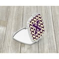 thumbnail image 2 of Letter X Chevron Purple and Gold Compact Mirror CJ1058-XSCM, 2 of 4