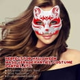 thumbnail image 2 of PCS Therian masker vita kattmasker tomma DIY Halloween mask djur, kattmask, 2 of 4