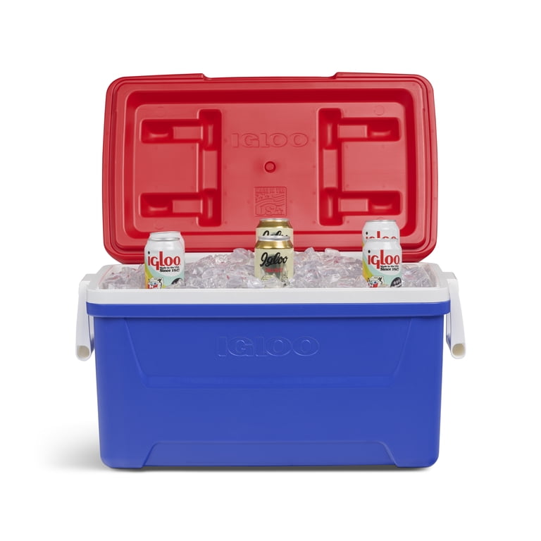 IGLOO - Glacière Laguna 48 – 45L – Cool Riser – Poignées Pivotantes – Isolation THERMECOOL – Pour Camping, Bateau, Festival