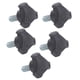 thumbnail image 1 of Juego de 5 tornillos de ajuste de perilla de mango triangular de plástico, accesorio M10 de 25 mm, 1 of 12