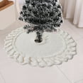 thumbnail image 4 of Hvmvliv 24in Round Boho Christmas Tree Skirt Knitted Small Xmas Tree Skirt Christmas Tree Base Cover Carpet for Christmas Tree Decoration White, 4 of 6
