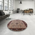 thumbnail image 3 of Ahgly Company Indoor Rectangle Mid-Century Modern Light French Beige Brown Oriental Area Rugs, Swatch Sample, 3 of 6