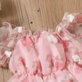 thumbnail image 5 of Mercatoo Toddler Girls Summer Outfit Puff Sleeve Floral Ruffle Tulle Tops and Shorts Clothes Set Kids Party Clothing, 5 of 9