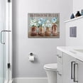 thumbnail image 2 of Farmhouse Bathroom Decor Flower Wall Art Butterfly Floral Pictures Wall Decor Bathroom Sign Canvas Painting Prints Artwork Home Decorations Framed for Bedroom 12inx16in, 2 of 6