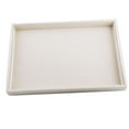 thumbnail image 2 of Linen Jewelry Organizer Trays Stackable Necklace Showcase Jewellery Display Storage Tray, Portable - Beige, Flat Tray, 2 of 6