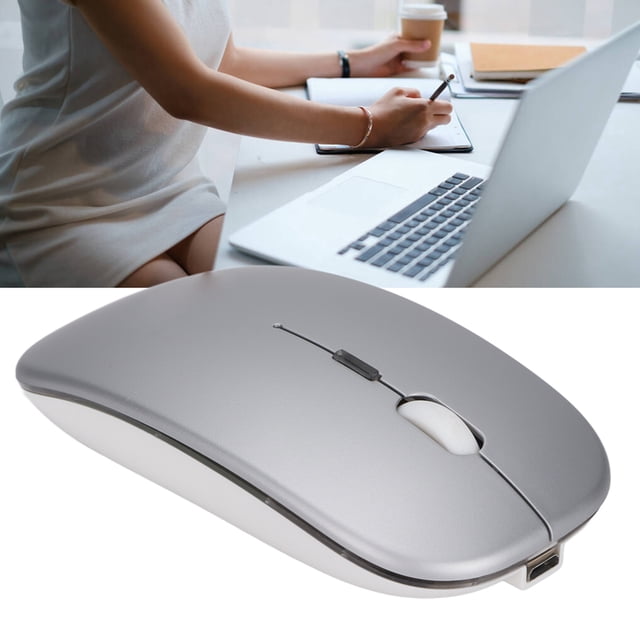Optical Mouse, Computer Accessories Colorful Lights Comfortable Grip Transmission Technology 3 DPI Regulation for Office Learning Black,Silver