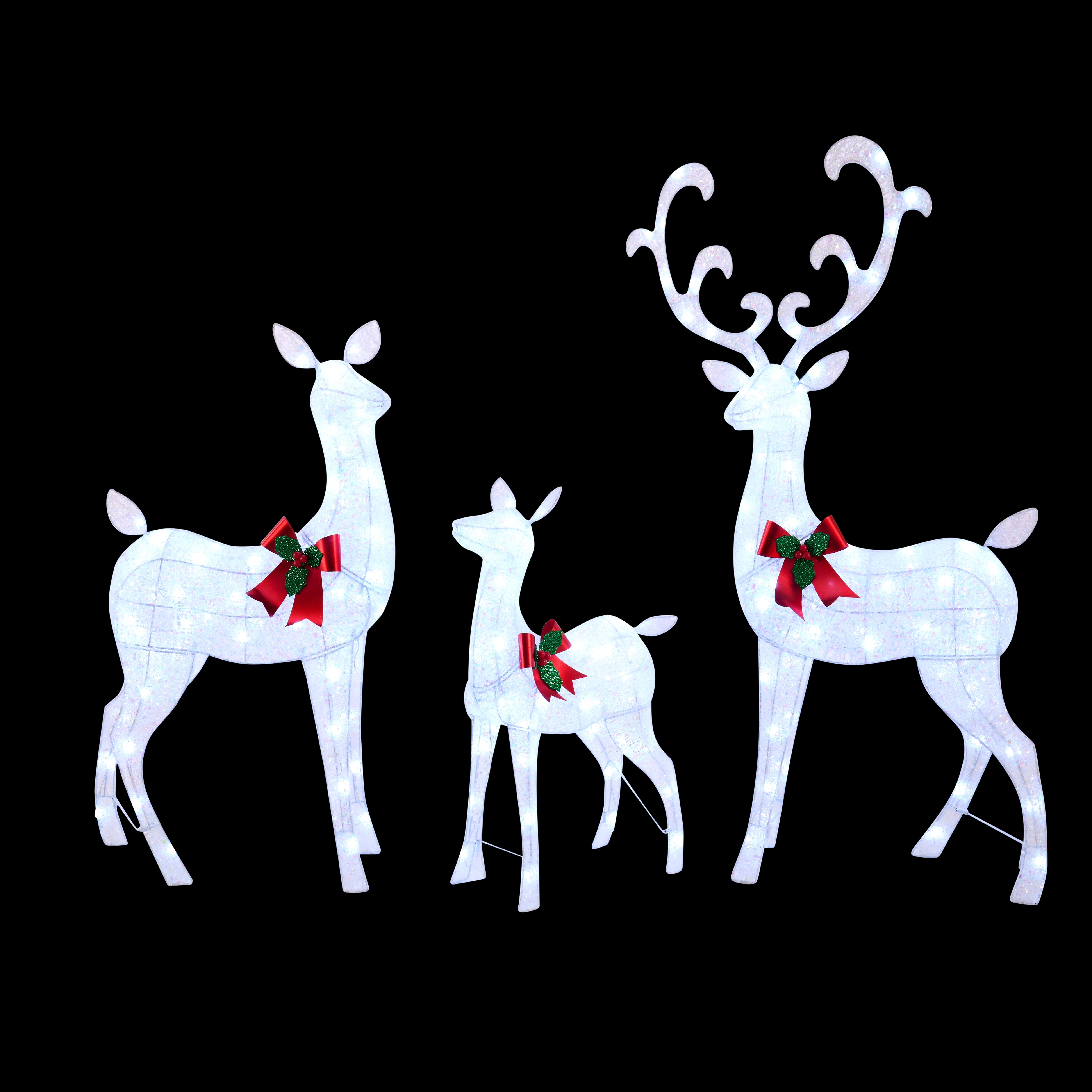 Light-Up LED Christmas  Set of 3 Deer Family Decoration Set, by Holiday Time