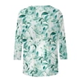 thumbnail image 6 of JTZGDY 3/4 Sleeve Tops for Women Dressy Casual Summer Tie Dye Gradient Color Print T-Shirts Lightweight Comfy Floral Pattern Graphic Tunic Tees Blouse Multicolor#12 XXL, 6 of 6