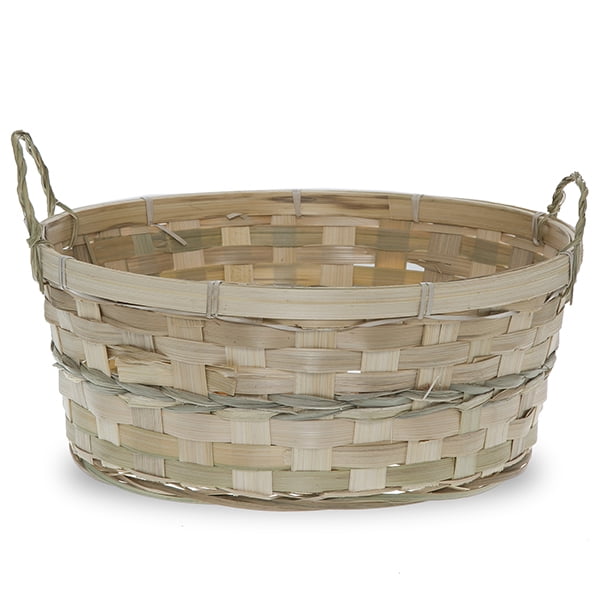 Bamboo Round Tray Basket - Natural 12in - Walmart.com - Walmart.com