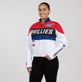 thumbnail image 4 of Women's WEAR by Erin Andrews  Red/White Philadelphia Phillies Racing Full-Zip Jacket, 4 of 4