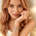 thumbnail image 4 of APSVO 6 Pcs 925 Silver Plated Bracelets for Women Box Satellite Figaro Paperclip Herringbone Rope Stackable Bracelet Set Birthday Christmas Jewelry Gifts Teen Stocking Stuffers Adults, 4 of 6