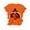 Orange, variant on XDZJLR Thanksgiving Shirts For Women Day Printed Short Sleeve Crew Neck T Shirt Top Orange L