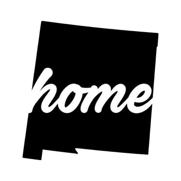 New Mexico Home Sticker Decal Die Cut - Self Adhesive Vinyl - Weatherproof - Made in USA - Many Color and Sizes - state shaped nm love
