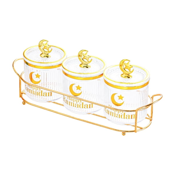 Frascos multiusos para dulces y snacks con bandeja, frascos para frutos secos con tapa y recipientes para snacks. Transparente