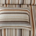 thumbnail image 4 of Chezmoi Collection Avery Striped Cotton Quilt Set King Size, 3-Piece Soft Pre-Washed 100% Cotton Quilt, Multi-Color Brown, 4 of 9
