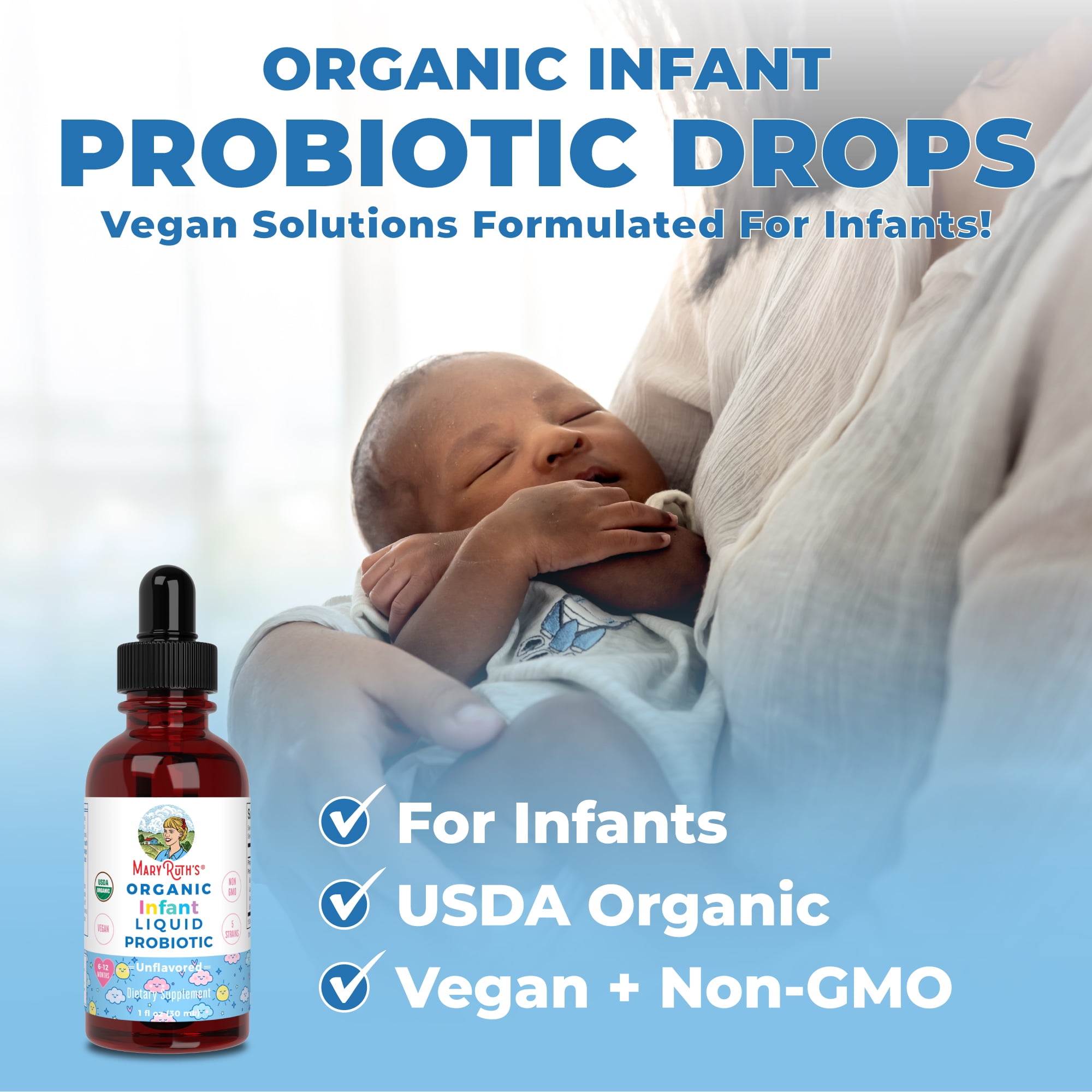 MaryRuth Organics Infant Probiotic Liquid Drops, Organic, 1 fl oz