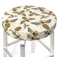 thumbnail image 3 of Bingfone 13 Inch Padded Round Bar Stool Cover Cushion With Elastic Fabric Round Chair Seat - Flying Bees1, 3 of 7