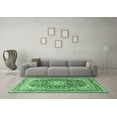 thumbnail image 3 of Ahgly Company Indoor Square Medallion Emerald Green Traditional Area Rugs, 5' Square, 3 of 4