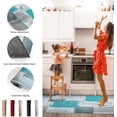 thumbnail image 6 of Kitchen Rugs and Mats Non-Slip Cushioned Anti-Fatigue Kitchen Rug with Runner Set of 2, Cyan Blue Gray Modern Abstract Art Painting Graffiti Design Kitchen Mats for Floor 19.7x31.5inch+19.7x47.2inch, 6 of 6