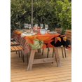 thumbnail image 2 of Outdoor Tablecloth with Umbrella Hole and Zipper, Thanksgiving Fall Rectangle Table Cloth 54x80 Inch Waterproof Tablecloth, Farmhouse Orange Green Pumpkin Leaves Picnic Table Cover for Patio Camping, 2 of 7