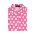 thumbnail image 5 of INSPIRE CHIC Polka Dots Pattern Shirt for Men's Point Collar Short Sleeves Printed Dress Shirts L Pink, 5 of 6