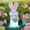 Multicolor A, variant on Naittoop Lighted Easter Bunny Egg Carrot, 12.6" Handmade Huggable Rabbits Couple with Lights, Light Up Easter Basket Rabbits Easter Gift, Party Favor Figurine for Spring Tabletop Holiday Room, White