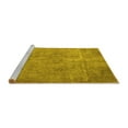 thumbnail image 2 of Ahgly Company Machine Washable Indoor Square Persian Yellow Traditional Area Rugs, 4' Square, 2 of 4