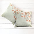 thumbnail image 2 of Ambesonne Floral Throw Pillow Cover 2 Pack, Ladybugs Flowers Spring, 16", Pale Green Red, 2 of 6