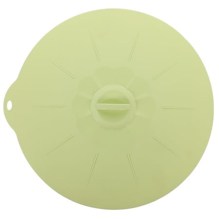 

NUOLUX 1pc Food Grade Silicone Food Preservation Lid Pan Lid Bowl Lid Suction Sealing Lids for Home (Green Extra Large Round）
