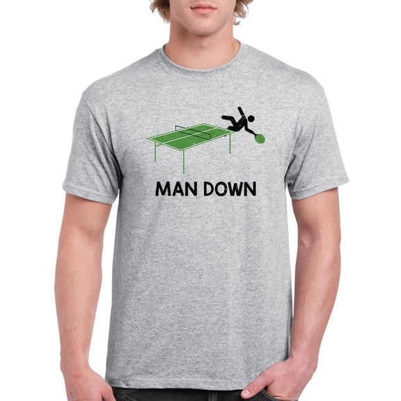 Tennis Man Down T-Shirt Men -Smartprints Designs, Male Medium
