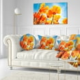 thumbnail image 3 of Designart Yellow Spring Flowers on Blue - Floral Throw Pillow - 12x20, 3 of 5