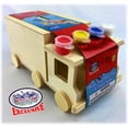 thumbnail image 3 of Matty's Toy Stop Design & Paint Your Own Wooden Train & Truck Banks (Each Includes 4 Paints & 1 Brush) Gift Set Bundle - 2 Pack, 3 of 6