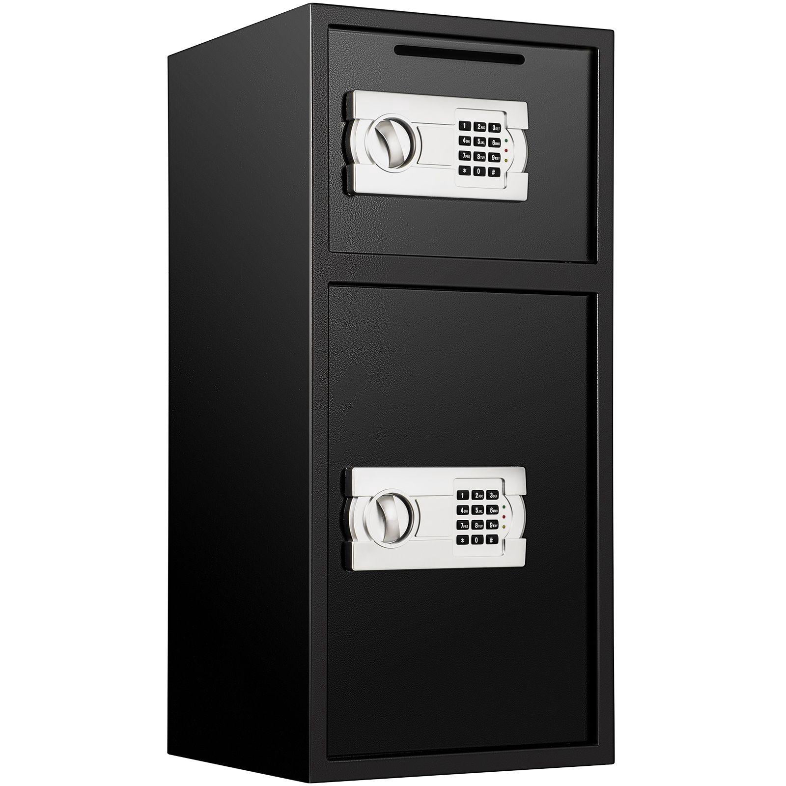 Large Double Door Security Safe Box 2.6 Cubic Feet Steel Digital Lock for Money Gun Jewelry Black