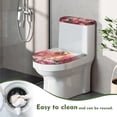 thumbnail image 5 of HELLHERO Golden Retriever Bathroom Seat Covers, Easy to Install Stays in Place Polyester Fabric Round Toilet Lid Dust Cover, 5 of 8