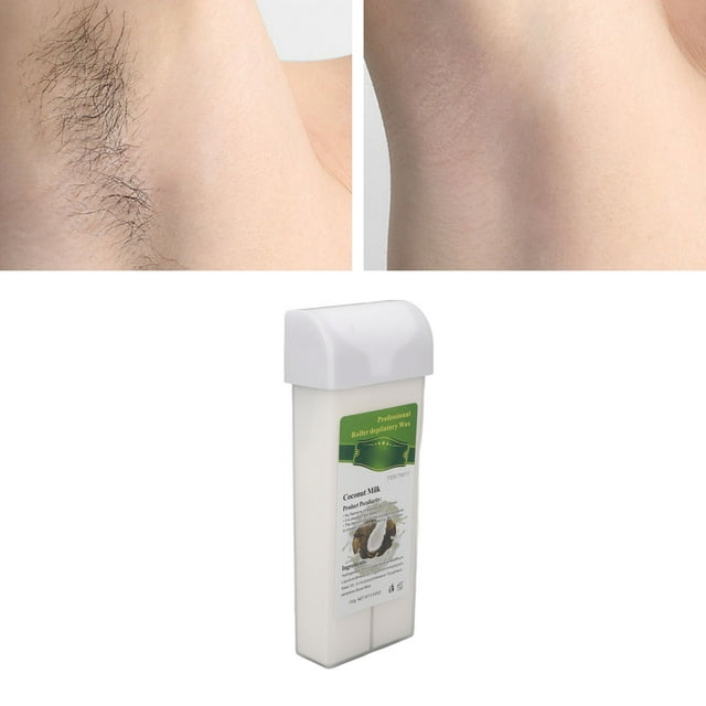 Roll On Depilatory Wax Cartridge for Hair Removal - Sensitive Skin, Salon Spa, Home Use - Aloe, Easy to Use, Mild and Non Irritating, Multiple Applicable Parts, Portable Design