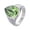 Green, variant on Men's Pear Teardrop Gemstone Signet Ring Stainless Steel Vintage Gothic Cracked Tortoise Antique Biker Statement Band