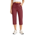 thumbnail image 2 of BUIGTTKLOP Womens Yoga Capri Pants with Pockets Summer Drawstring Capris Joggers Lounge Cropp Pants, 2 of 8