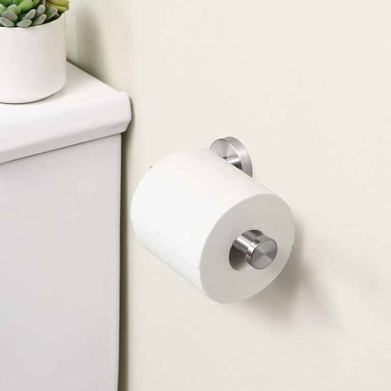 Matte Black Toilet Paper Holder, Double Post Pivoting Tissue Roll Holder  for Bathroom Kitchen Rv, SUS304 Stainless Steel Wall Mounted Detachable TP