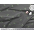 thumbnail image 2 of Soimoi Gray Cotton Voile Fabric Leaf Leaves Decor Fabric Printed Yard 42 Inch Wide, 2 of 3