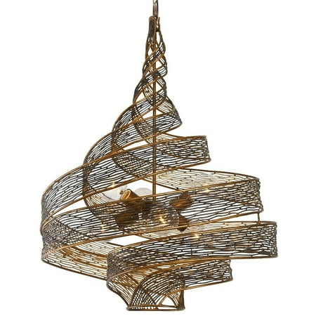

240P06HO-Varaluz Lighting-Flow - Six Light Medium Pendant-Hammered Ore Finish