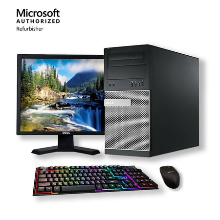 Restored Dell Optiplex Windows 10 Pro Desktop Computer Intel Core i5 3.1GHz Processor 8GB RAM 500GB HD Wifi with a 19" LCD Monitor Keyboard and Mouse PC with a 1 Year Warranty (Refurbished)