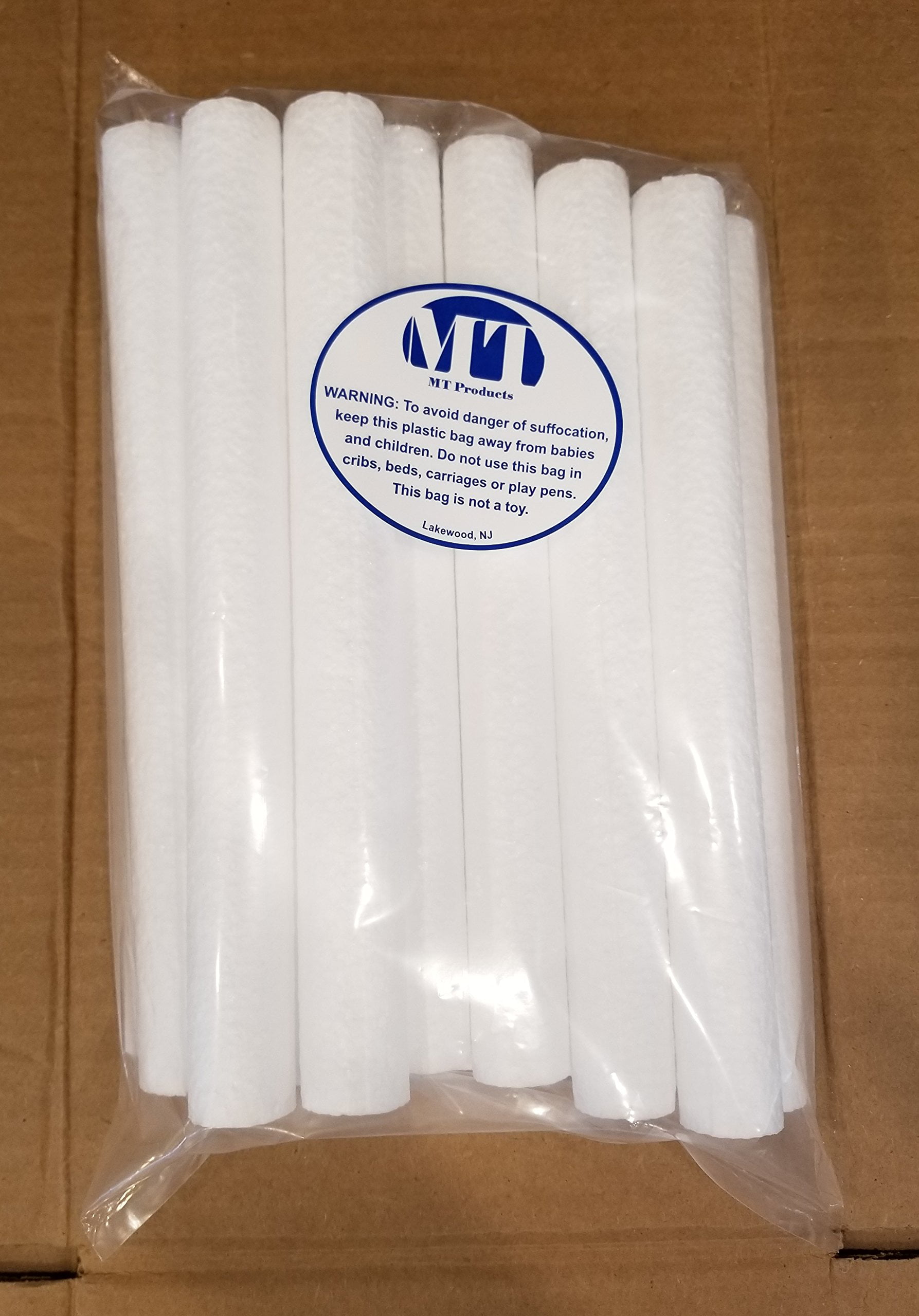 10 inch 15 Pieces White EPS Hard Foam Rod/Cylinder Craft 1 in Diameter by MT Products 